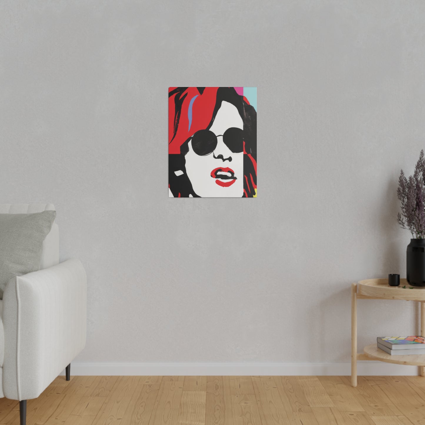 6744T - Rockstar Painting Print | Face | Abstract | Poster | Home Decor | Wall Art | Music Art | Canvas