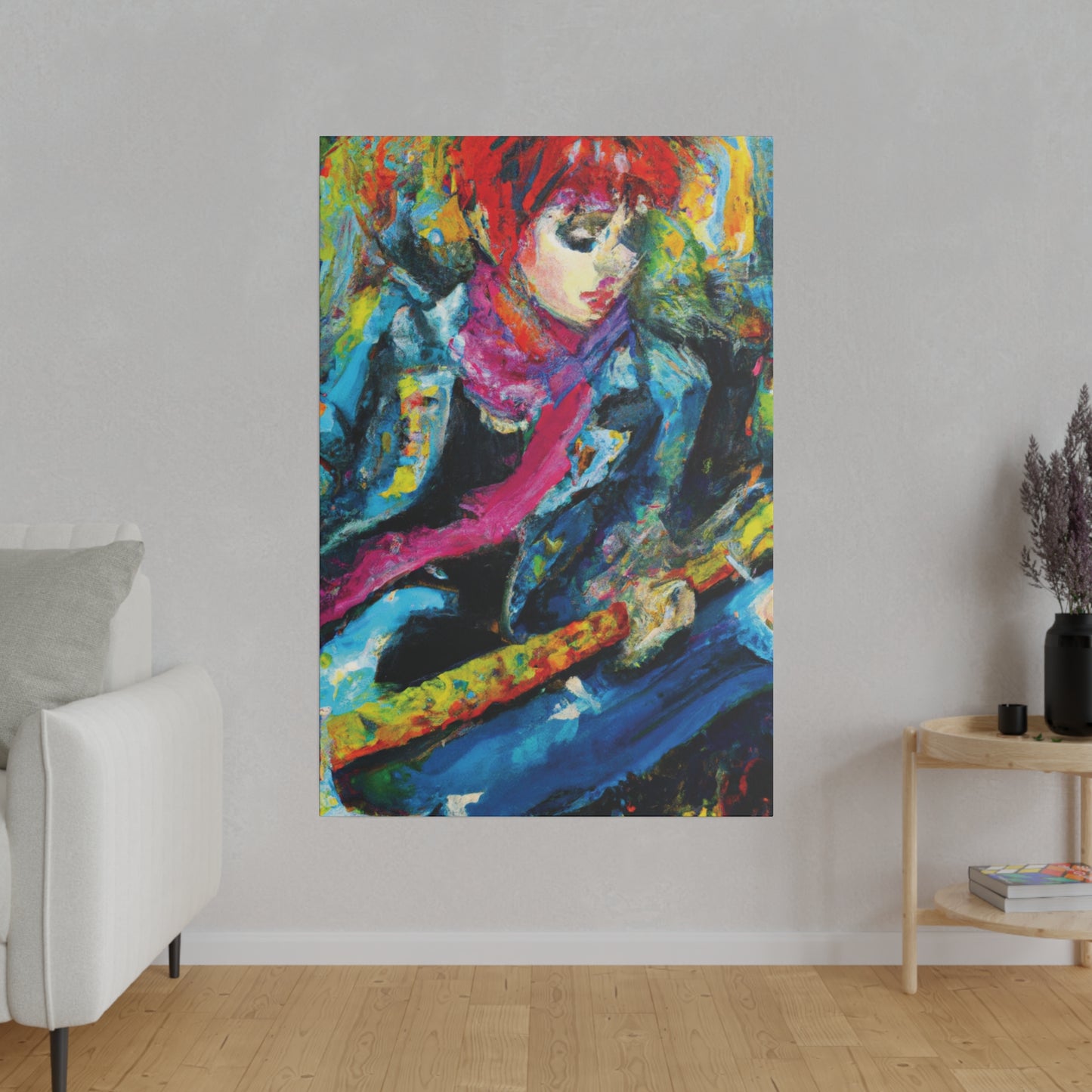 9823X - Rockstar Oil Painting Style Print | Poster | Home Decor | Wall Art | Music Art | Canvas