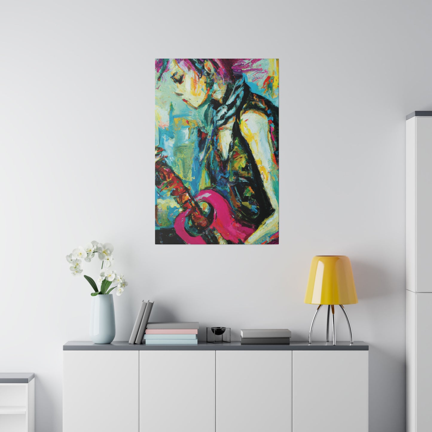 4727S - Rockstar Oil Painting Style Print | Poster | Home Decor | Wall Art | Music Art | Canvas