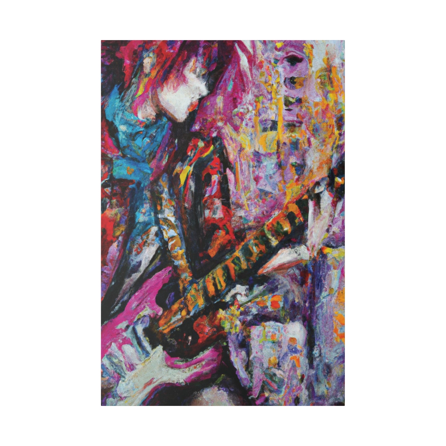 7772X - Rockstar Oil Painting Style Print | Poster | Home Decor | Wall Art | Music Art | Canvas