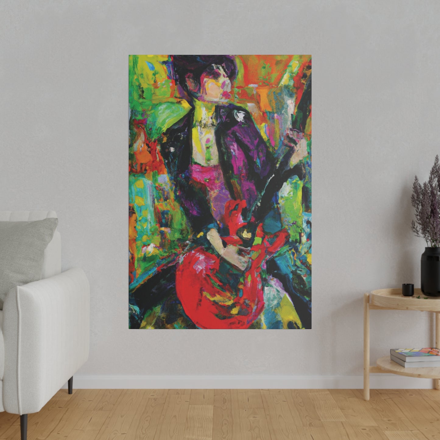 323O - Rockstar Oil Painting Style Print | Poster | Home Decor | Wall Art | Music Art | Canvas
