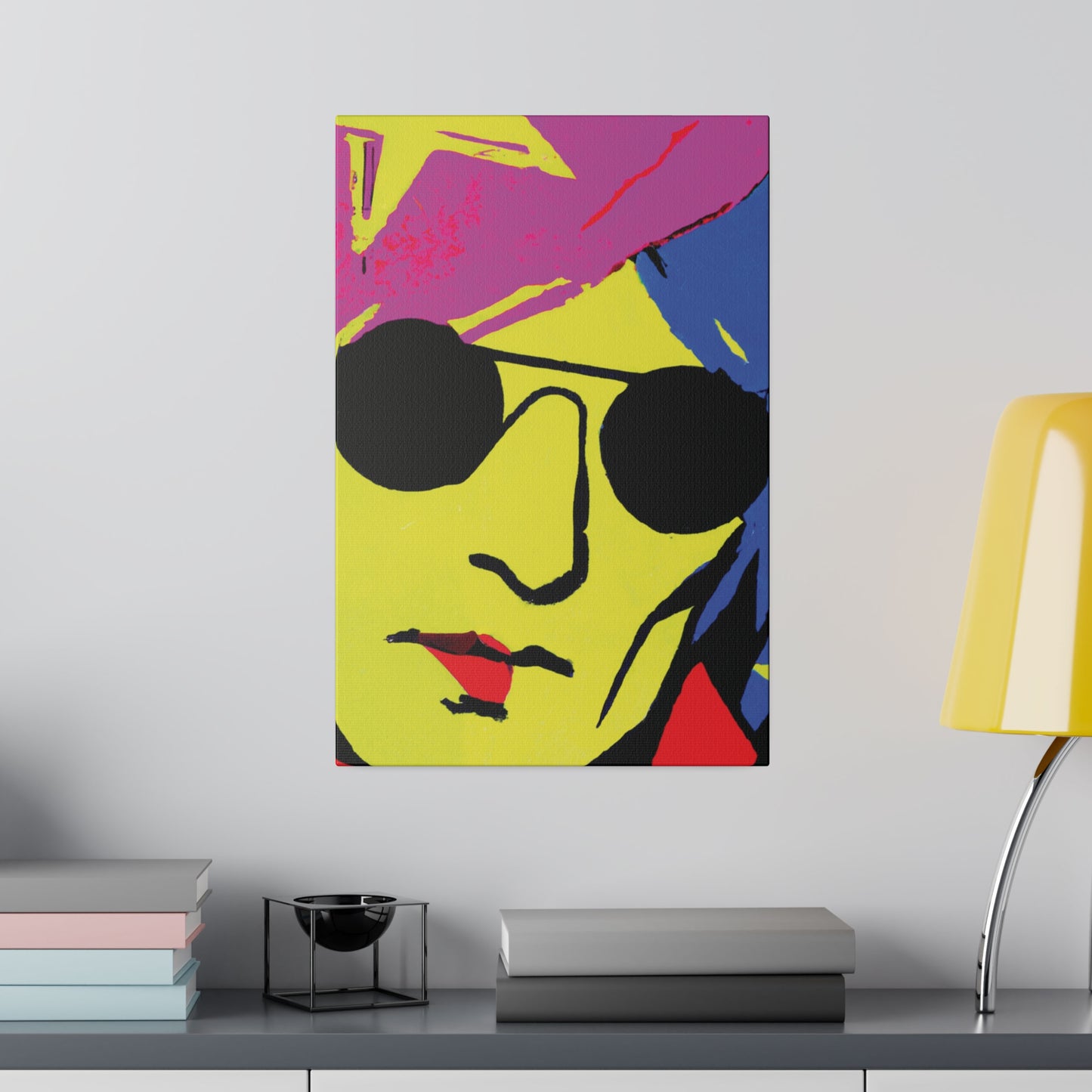 7490C - Rockstar Painting Print | Face | Abstract | Poster | Home Decor | Wall Art | Music Art | Canvas