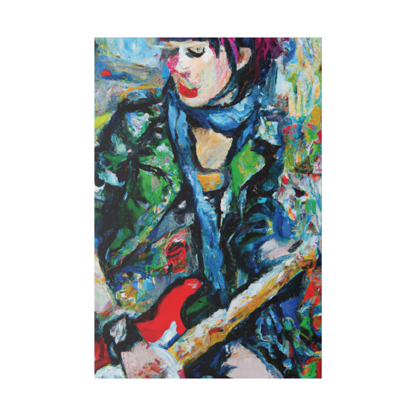 7452C - Rockstar Oil Painting Style Print | Poster | Home Decor | Wall Art | Music Art | Canvas