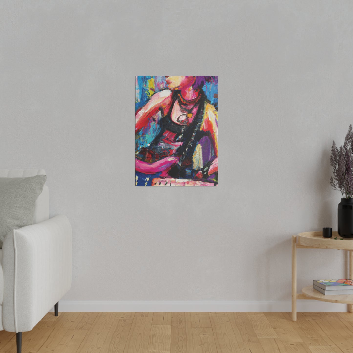 7793Y - Rockstar Oil Painting Style Print | Poster | Home Decor | Wall Art | Music Art | Canvas