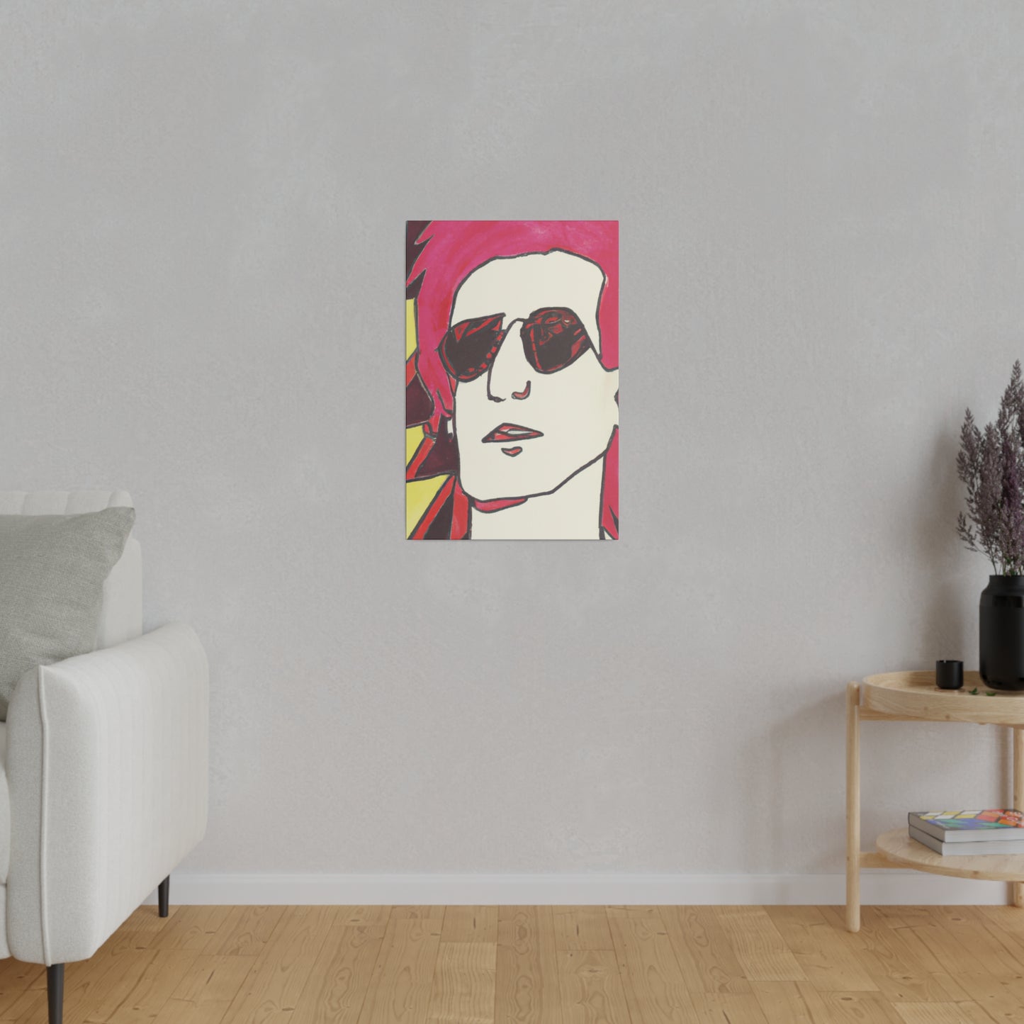 9247A - Rockstar Painting Print | Face | Abstract | Poster | Home Decor | Wall Art | Music Art | Canvas