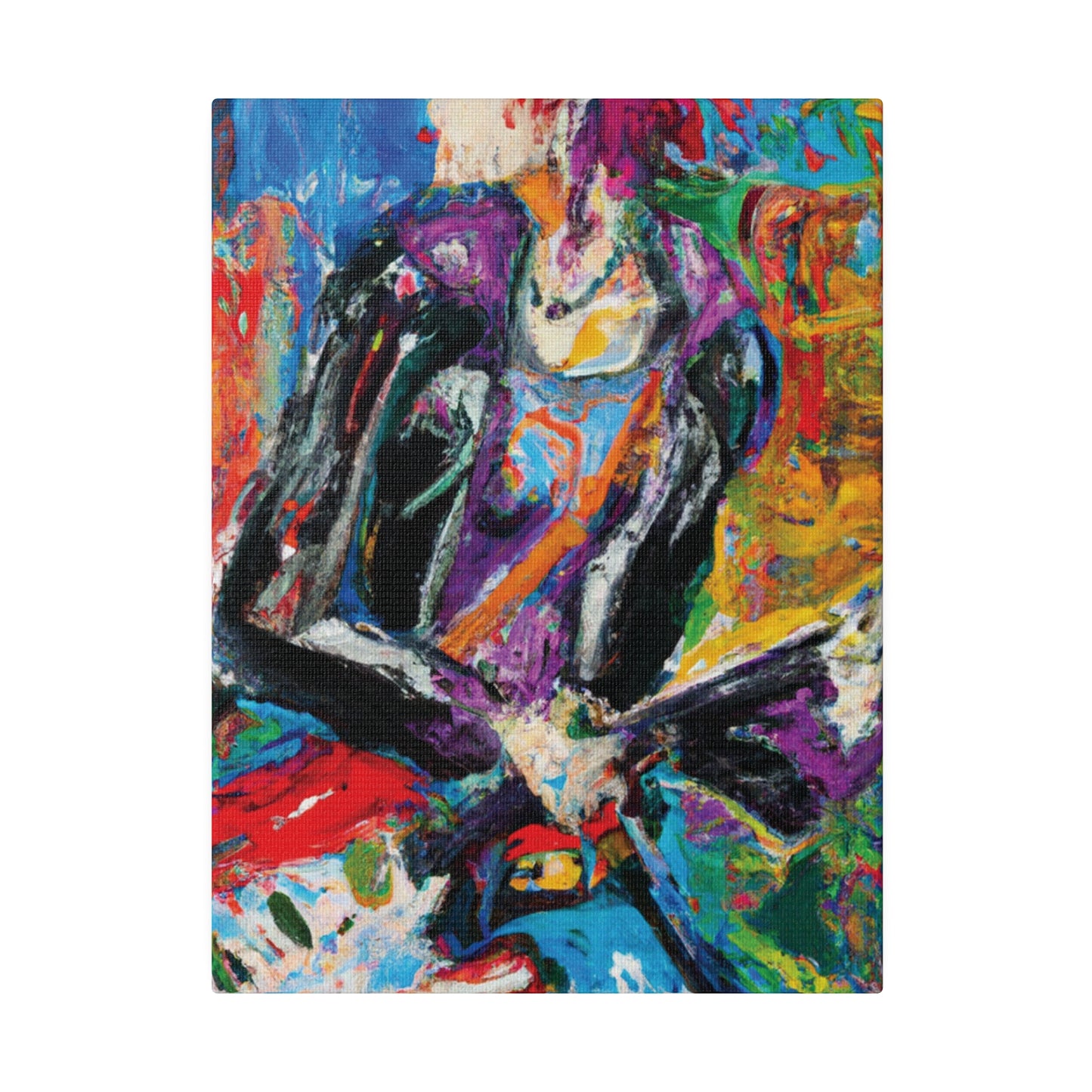 7254X - Rockstar Oil Painting Style Print | Poster | Home Decor | Wall Art | Music Art | Canvas