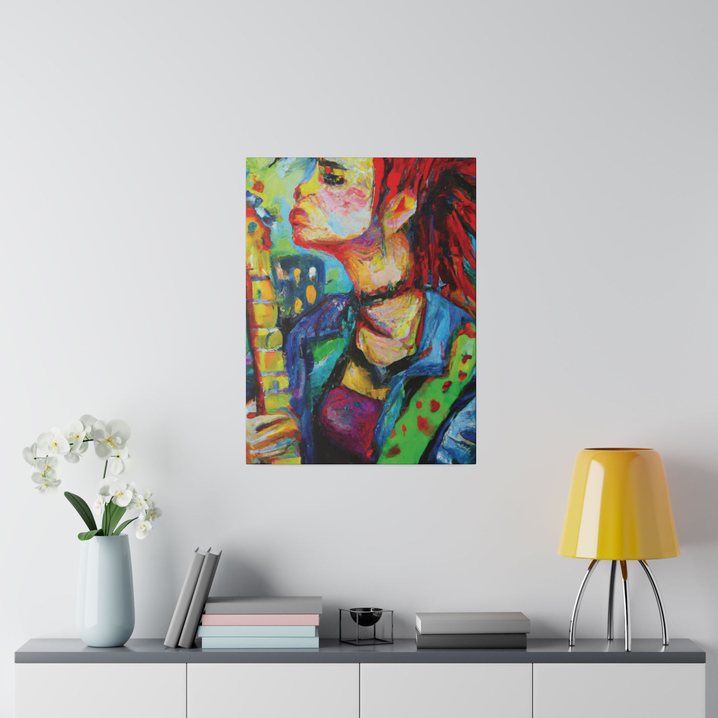 4898X - Rockstar Oil Painting Style Print | Poster | Home Decor | Wall Art | Music Art | Canvas