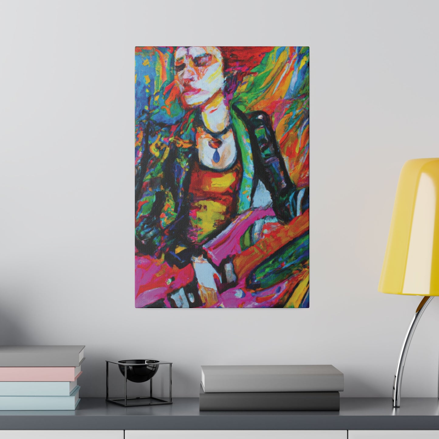 8293B - Rockstar Oil Painting Style Print | Poster | Home Decor | Wall Art | Music Art | Canvas