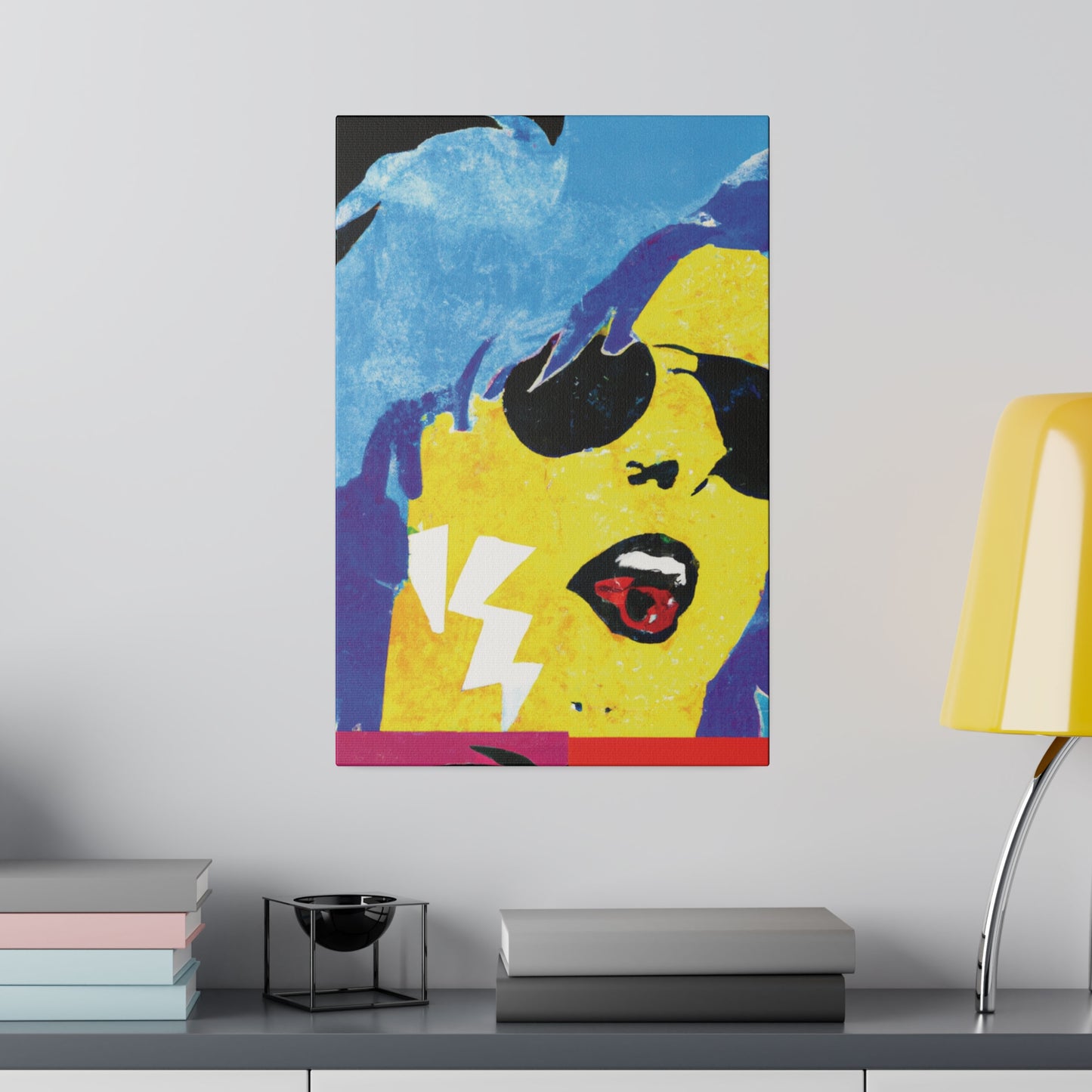 7517Q - Rockstar Painting Print | Face | Abstract | Poster | Home Decor | Wall Art | Music Art | Canvas