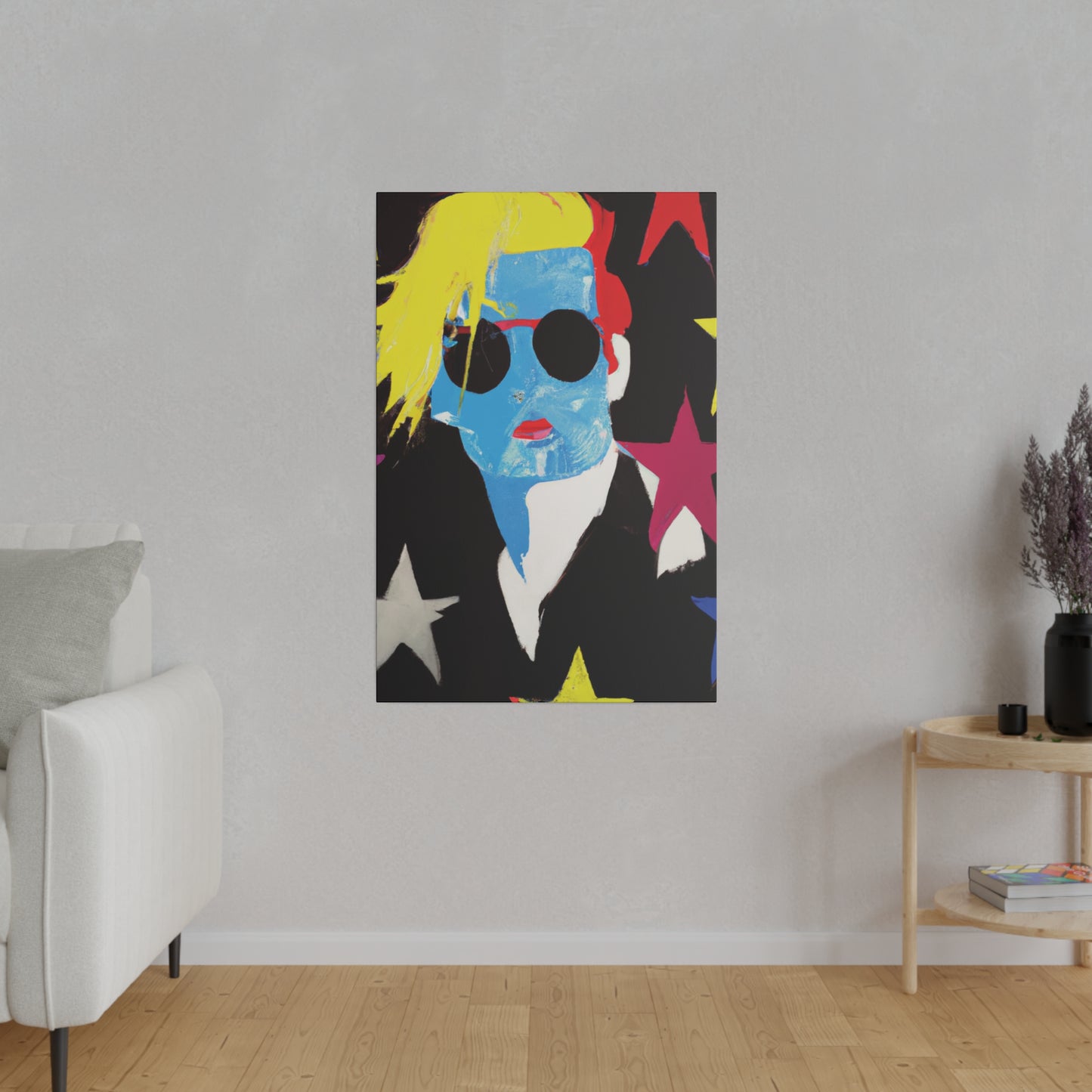 9993U - Rockstar Painting Print | Face | Abstract | Poster | Home Decor | Wall Art | Music Art | Canvas