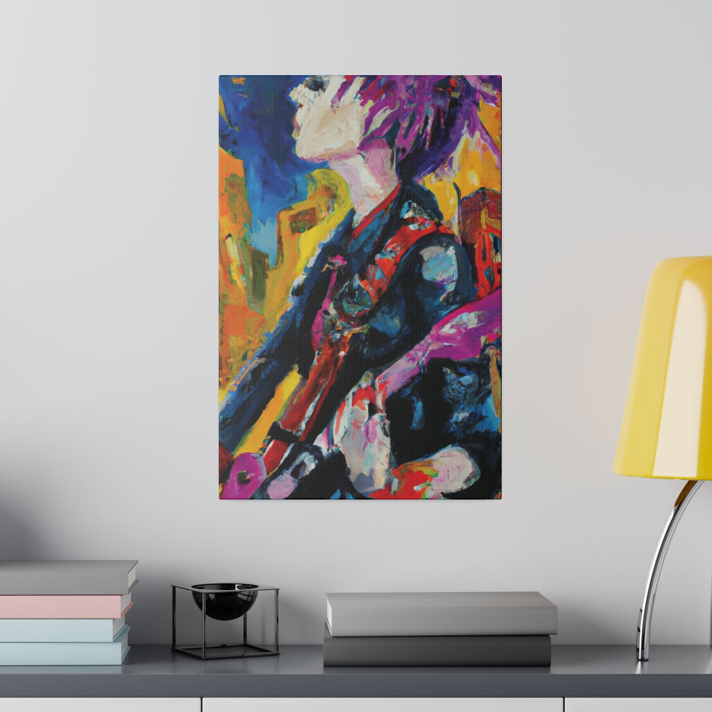 8245D - Rockstar Oil Painting Style Print | Poster | Home Decor | Wall Art | Music Art | Canvas