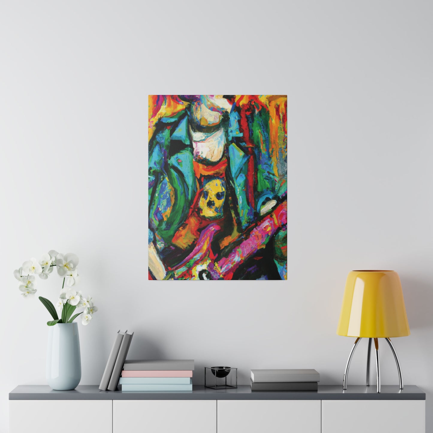 3118K - Rockstar Oil Painting Style Print | Poster | Home Decor | Wall Art | Music Art | Canvas