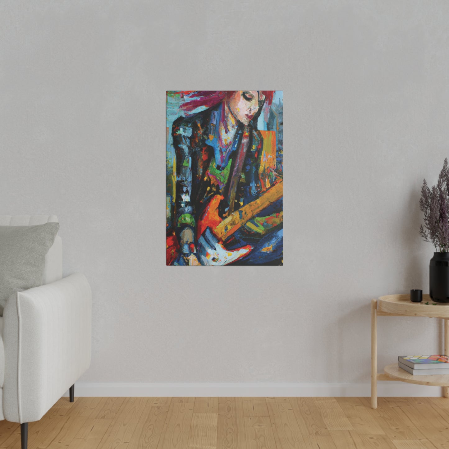 7893K - Rockstar Oil Painting Style Print | Poster | Home Decor | Wall Art | Music Art | Canvas