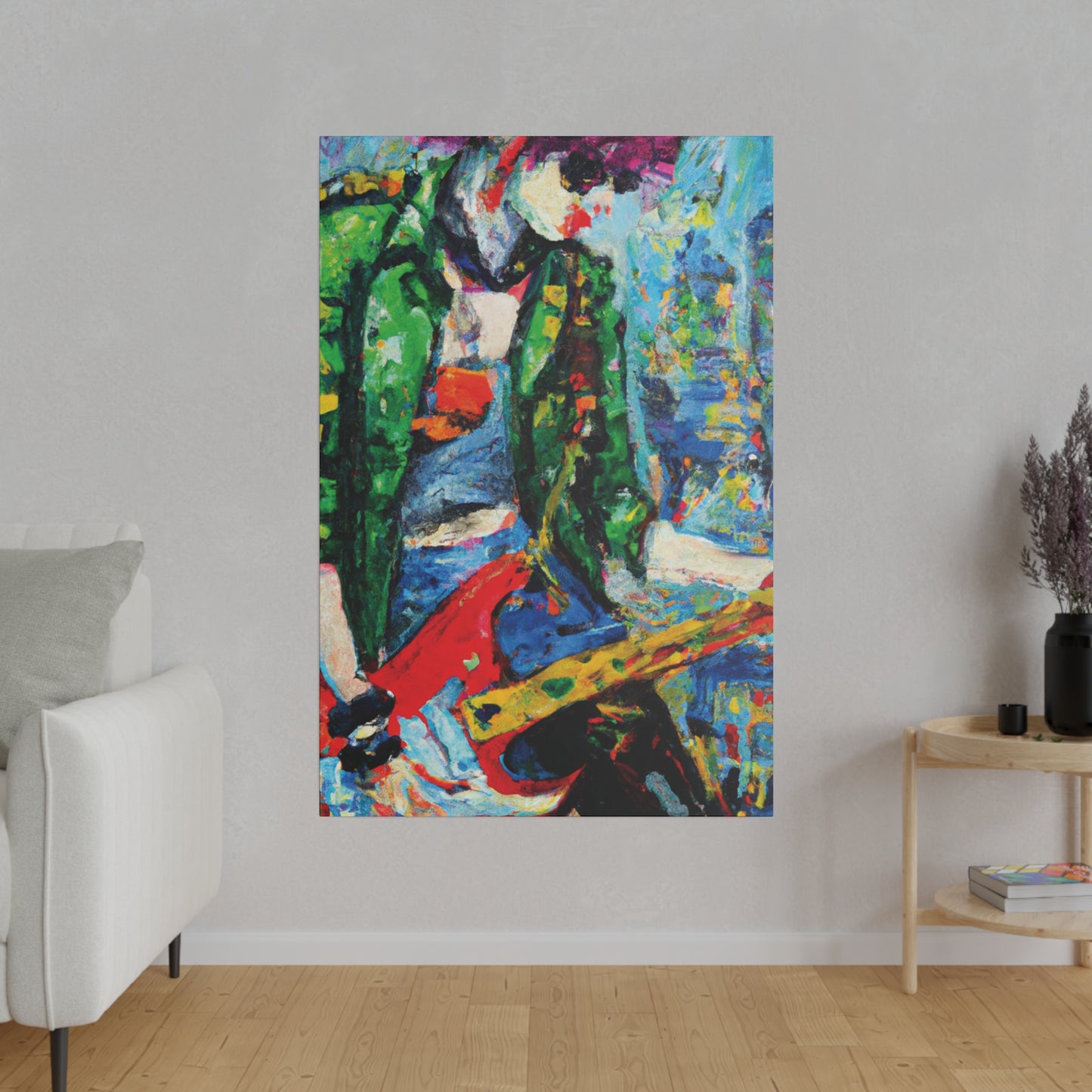 8317Z - Rockstar Oil Painting Style Print | Poster | Home Decor | Wall Art | Music Art | Canvas