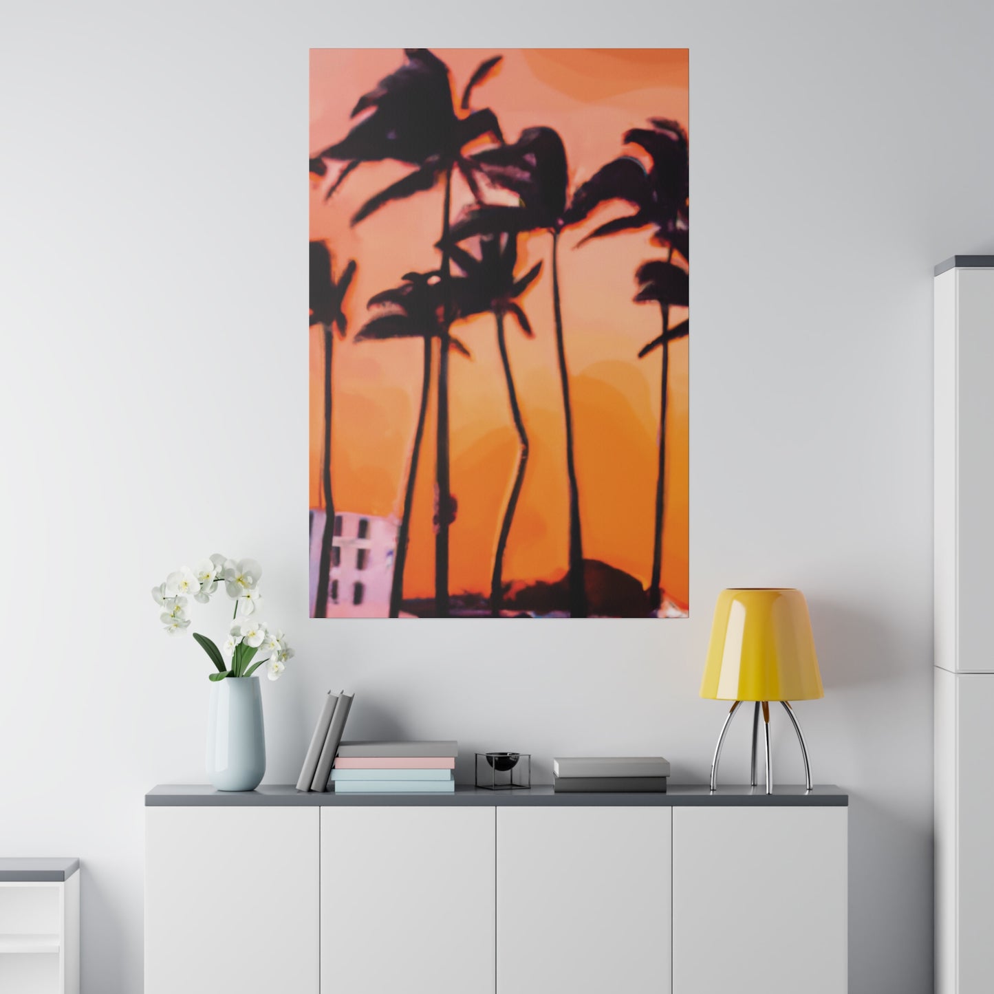 9837K - Miami Beach Sunset Painting Print | Miami | Beach | Sunset | Poster | Home Decor | Wall Art | Canvas