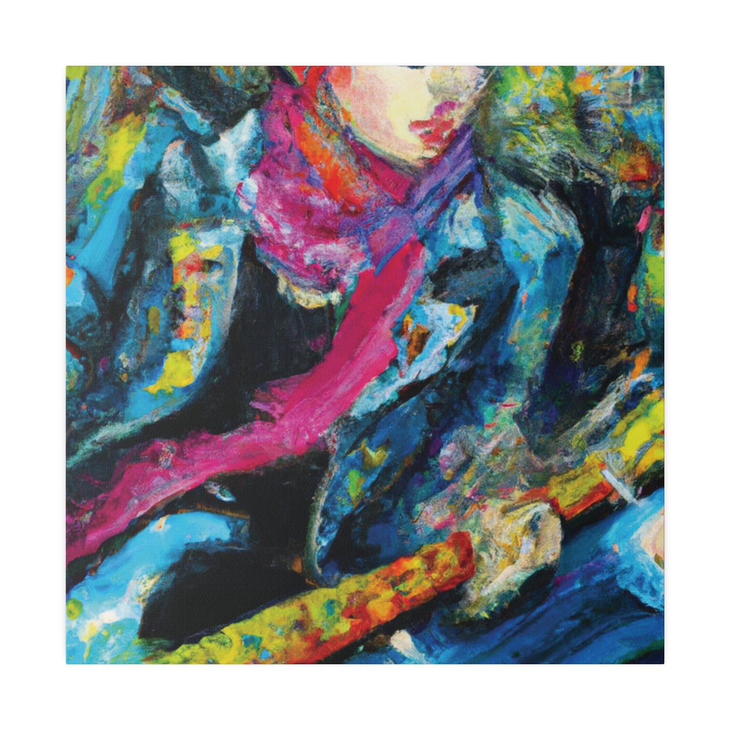 9823X - Rockstar Oil Painting Style Print | Poster | Home Decor | Wall Art | Music Art | Canvas
