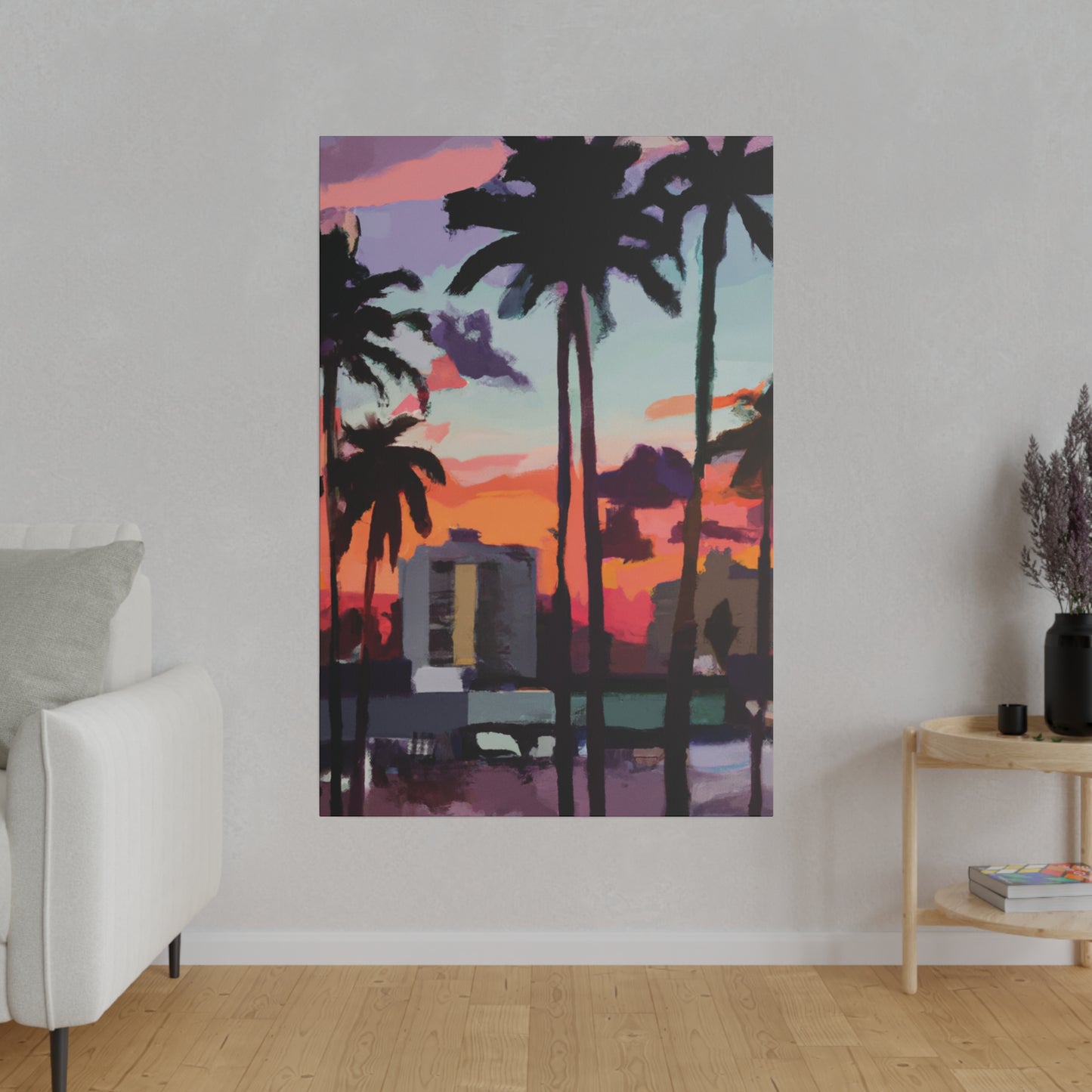 8405R - Miami Beach Sunset Painting Print | Miami | Beach | Sunset | Poster | Home Decor | Wall Art | Canvas