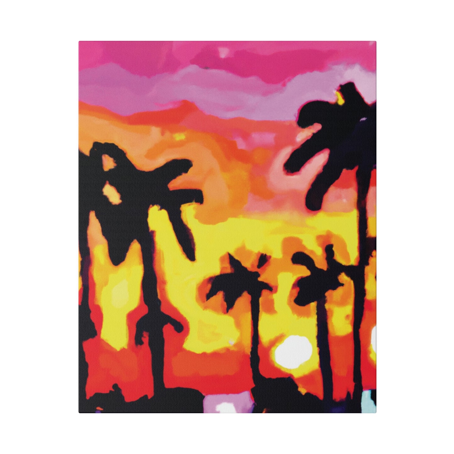 7893K - Miami Beach Sunset Painting Print | Miami | Beach | Sunset | Poster | Home Decor | Wall Art | Canvas