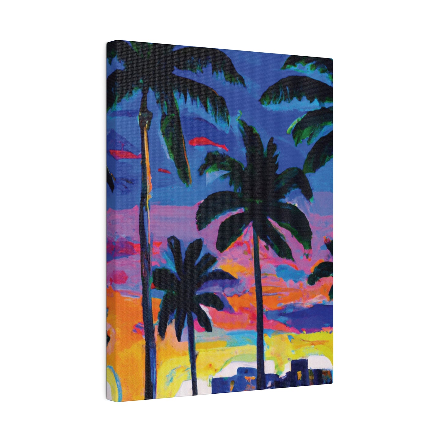 4621L - Miami Beach Sunset Painting Print | Miami | Beach | Sunset | Poster | Home Decor | Wall Art | Canvas