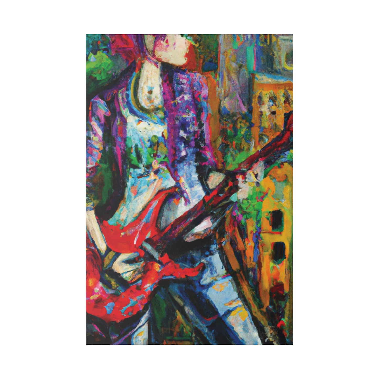 8263J - Rockstar Oil Painting Style Print | Poster | Home Decor | Wall Art | Music Art | Canvas