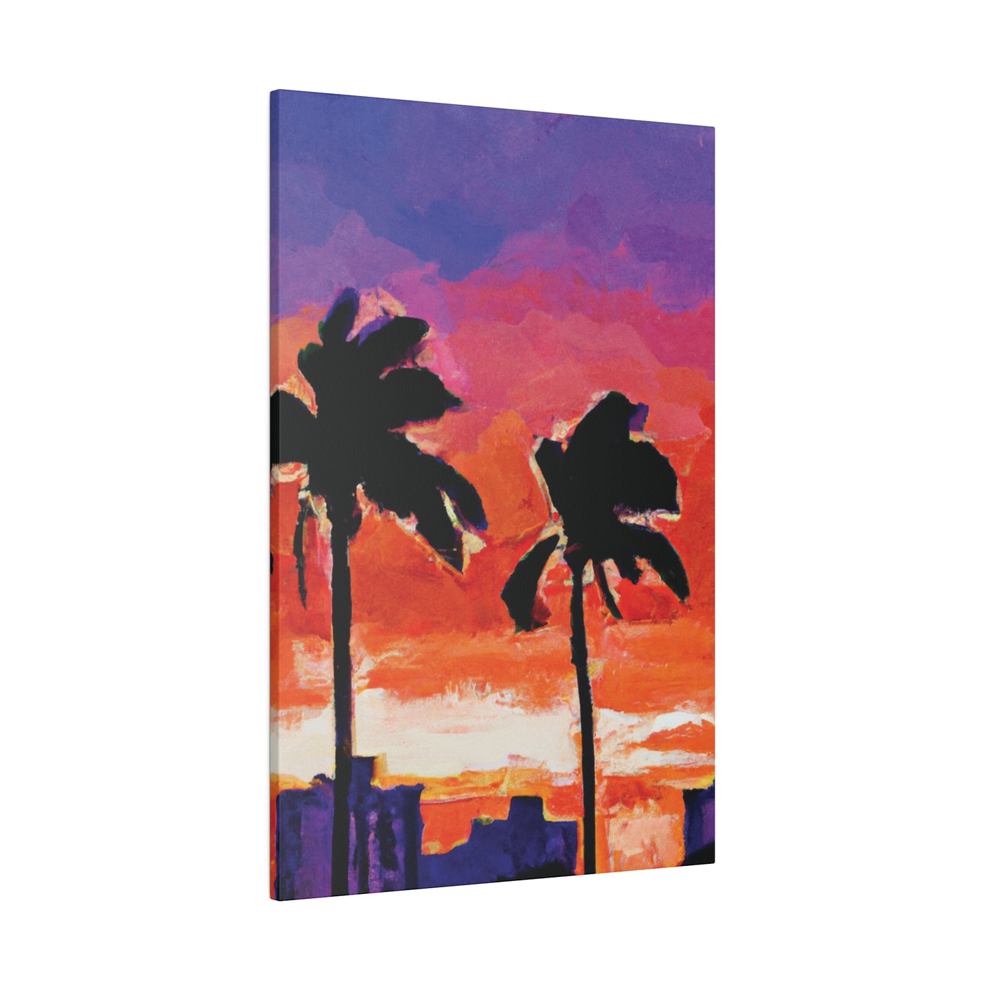 3243X - Miami Beach Sunset Painting Print | Miami | Beach | Sunset | Poster | Home Decor | Wall Art | Canvas