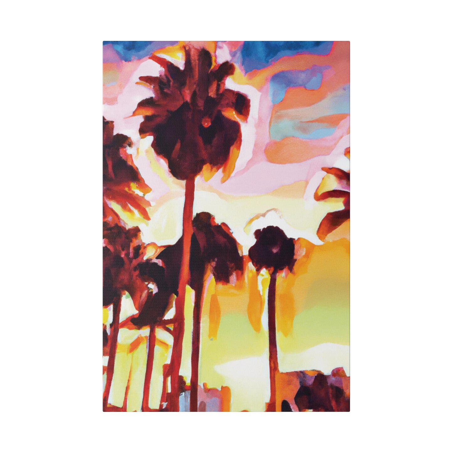 7678L - Miami Beach Sunset Painting Print | Miami | Beach | Sunset | Poster | Home Decor | Wall Art | Canvas