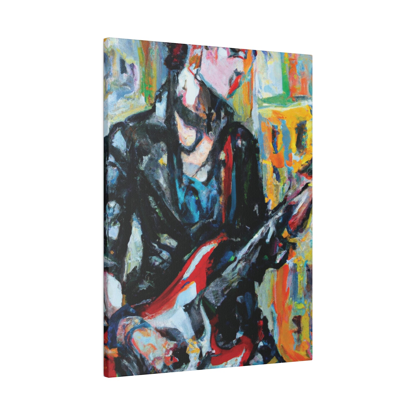 9646Q - Rockstar Oil Painting Style Print | Poster | Home Decor | Wall Art | Music Art | Canvas