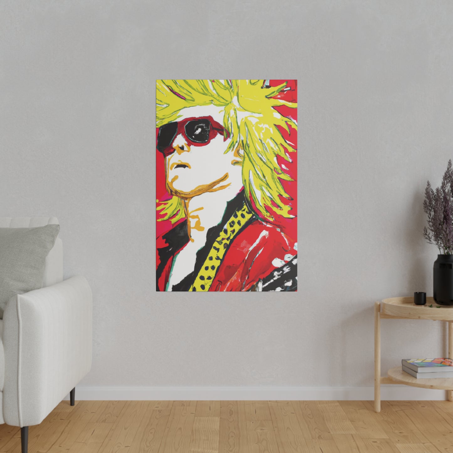 7382Z - Rockstar Painting Print | Face | Abstract | Poster | Home Decor | Wall Art | Music Art | Canvas