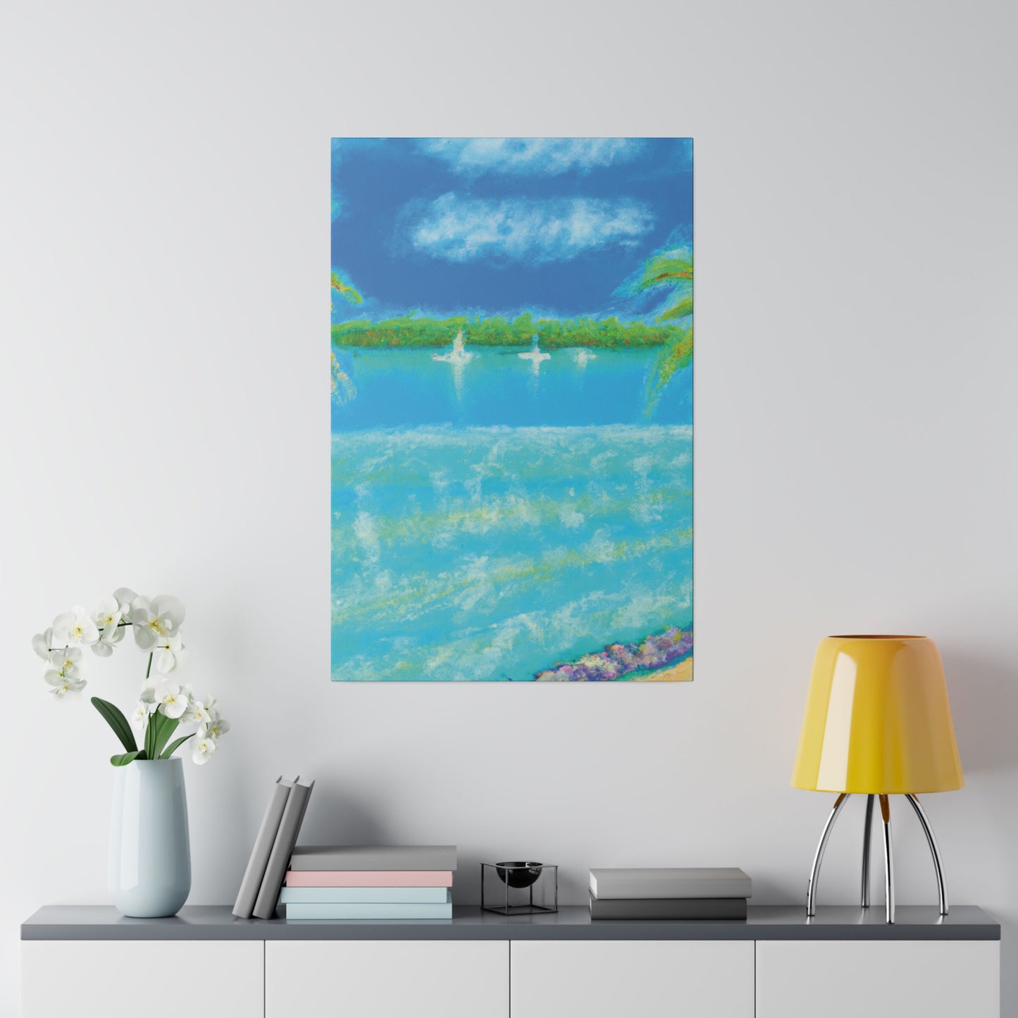 8369D - Bahamas Ocean Painting Print | Bahamas | Ocean | Beach | Poster | Home Decor | Wall Art | Canvas