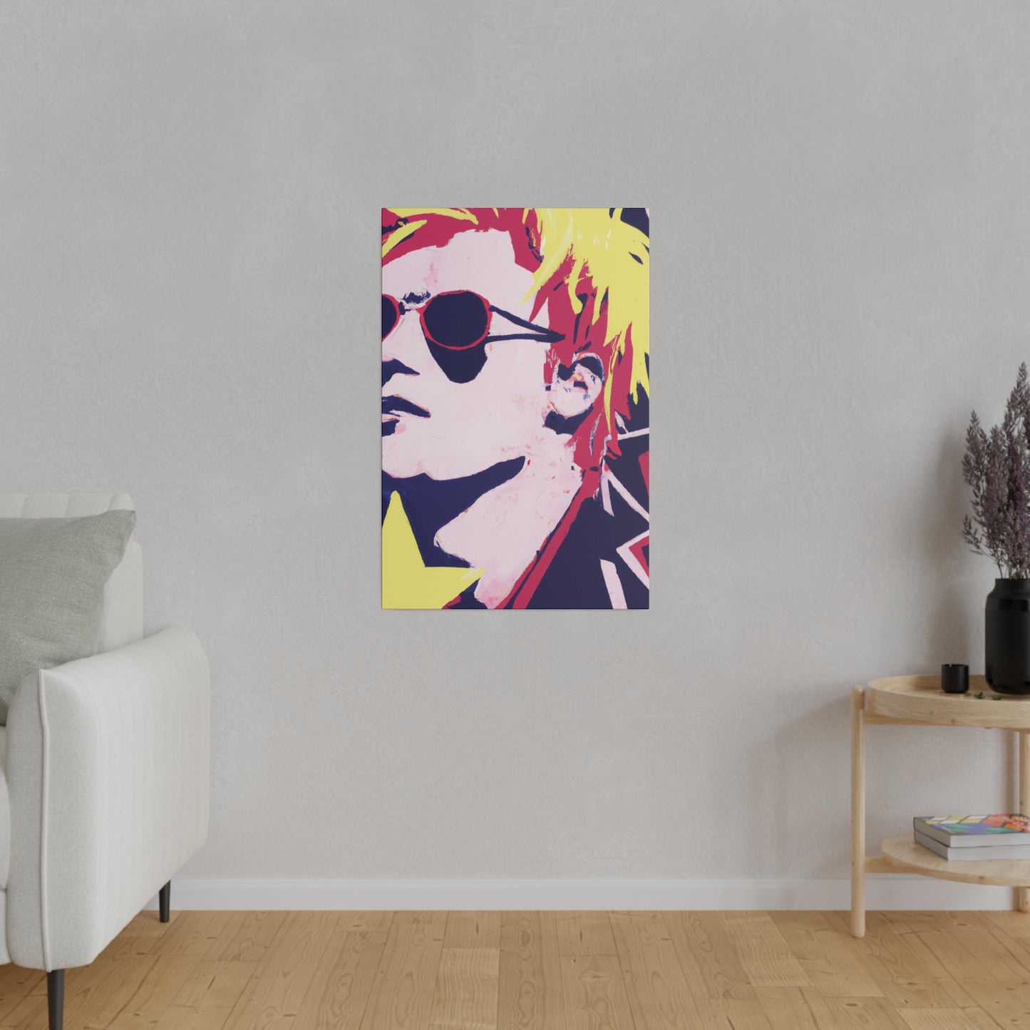 3173K - Rockstar Painting Print | Face | Abstract | Poster | Home Decor | Wall Art | Music Art | Canvas