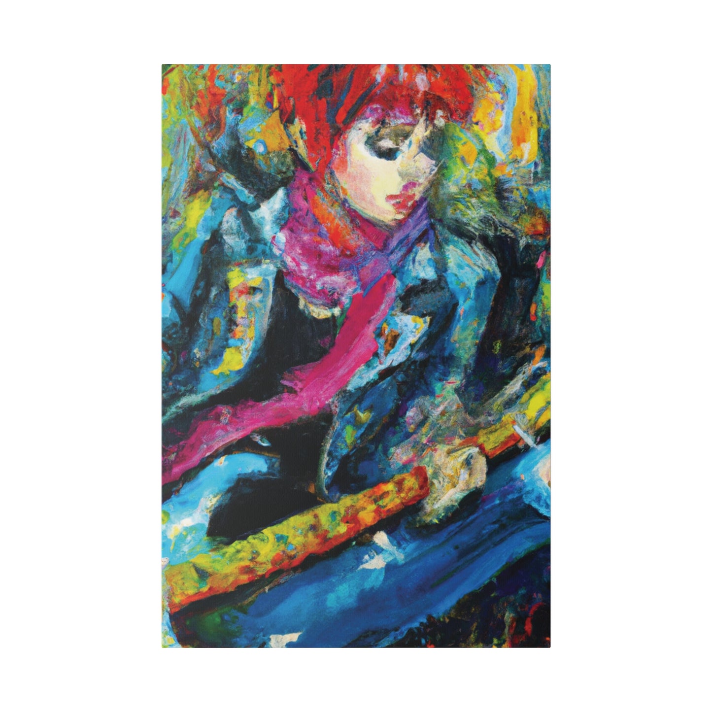 9823X - Rockstar Oil Painting Style Print | Poster | Home Decor | Wall Art | Music Art | Canvas