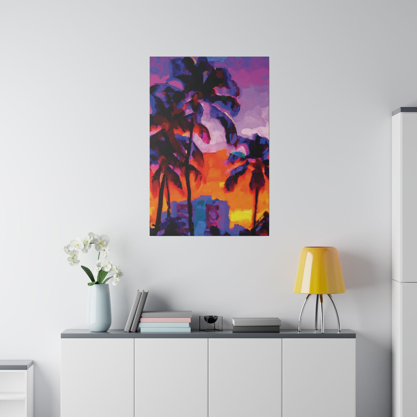 313J - Miami Beach Sunset Painting Print | Miami | Beach | Sunset | Poster | Home Decor | Wall Art | Canvas