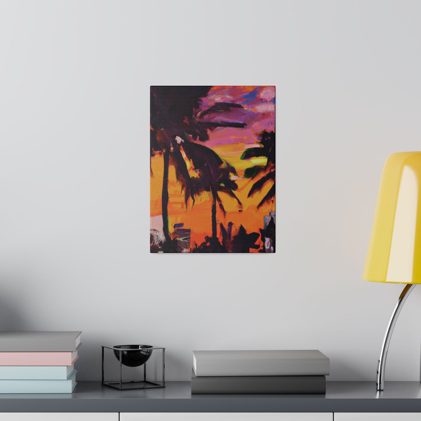 8409A - Miami Beach Sunset Painting Print | Miami | Beach | Sunset | Poster | Home Decor | Wall Art | Canvas