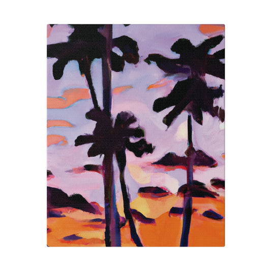 6115I - Miami Beach Sunset Painting Print | Miami | Beach | Sunset | Poster | Home Decor | Wall Art | Canvas