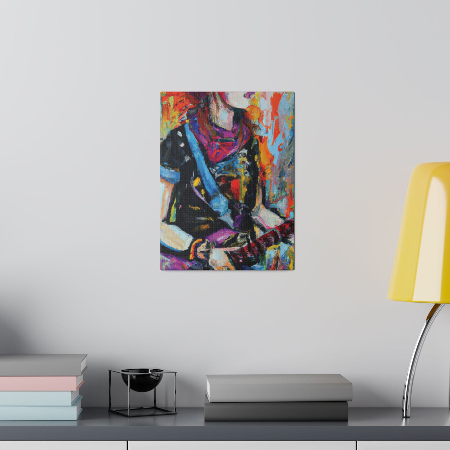 4384O - Rockstar Oil Painting Style Print | Poster | Home Decor | Wall Art | Music Art | Canvas