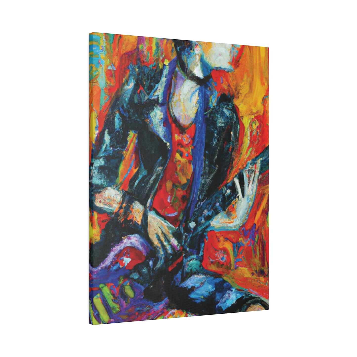 7348F - Rockstar Oil Painting Style Print | Poster | Home Decor | Wall Art | Music Art | Canvas