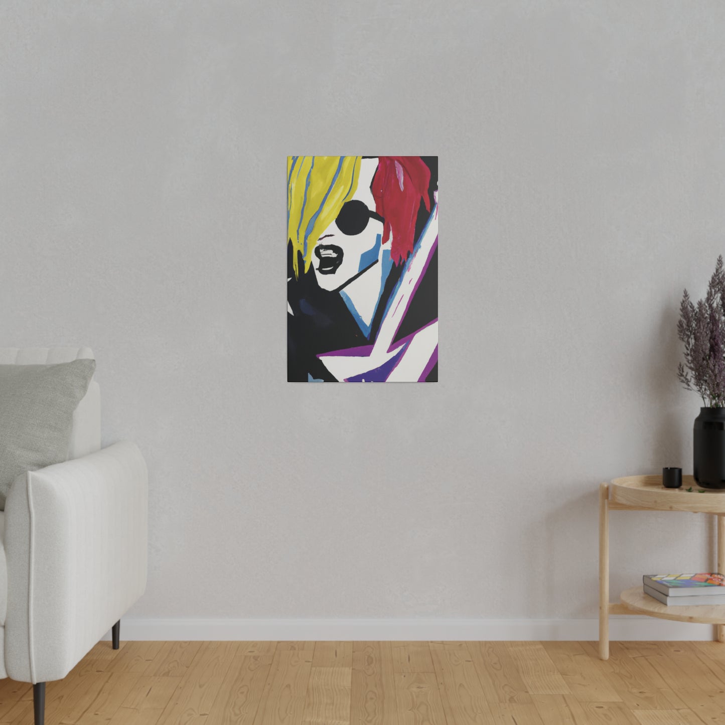 8784F - Rockstar Painting Print | Face | Abstract | Poster | Home Decor | Wall Art | Music Art | Canvas