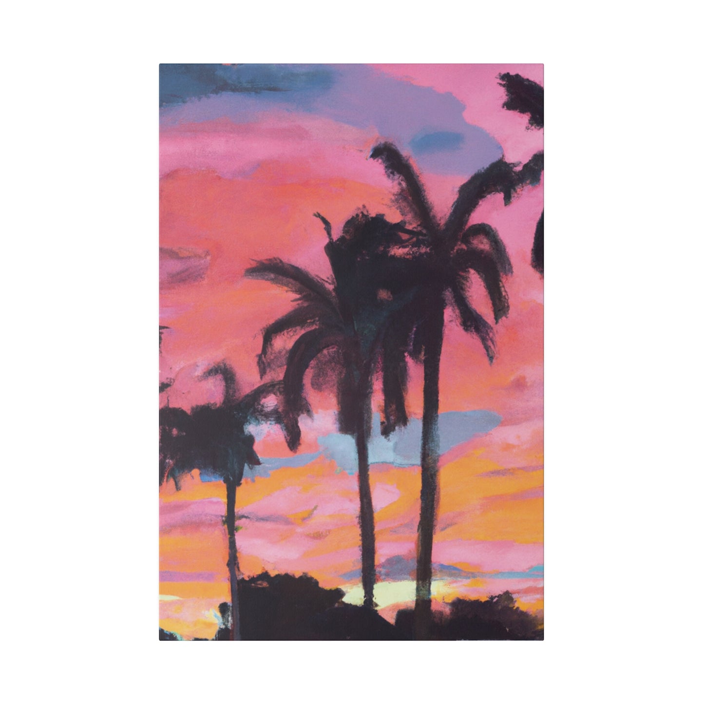 6349G - Miami Beach Sunset Painting Print | Miami | Beach | Sunset | Poster | Home Decor | Wall Art | Canvas