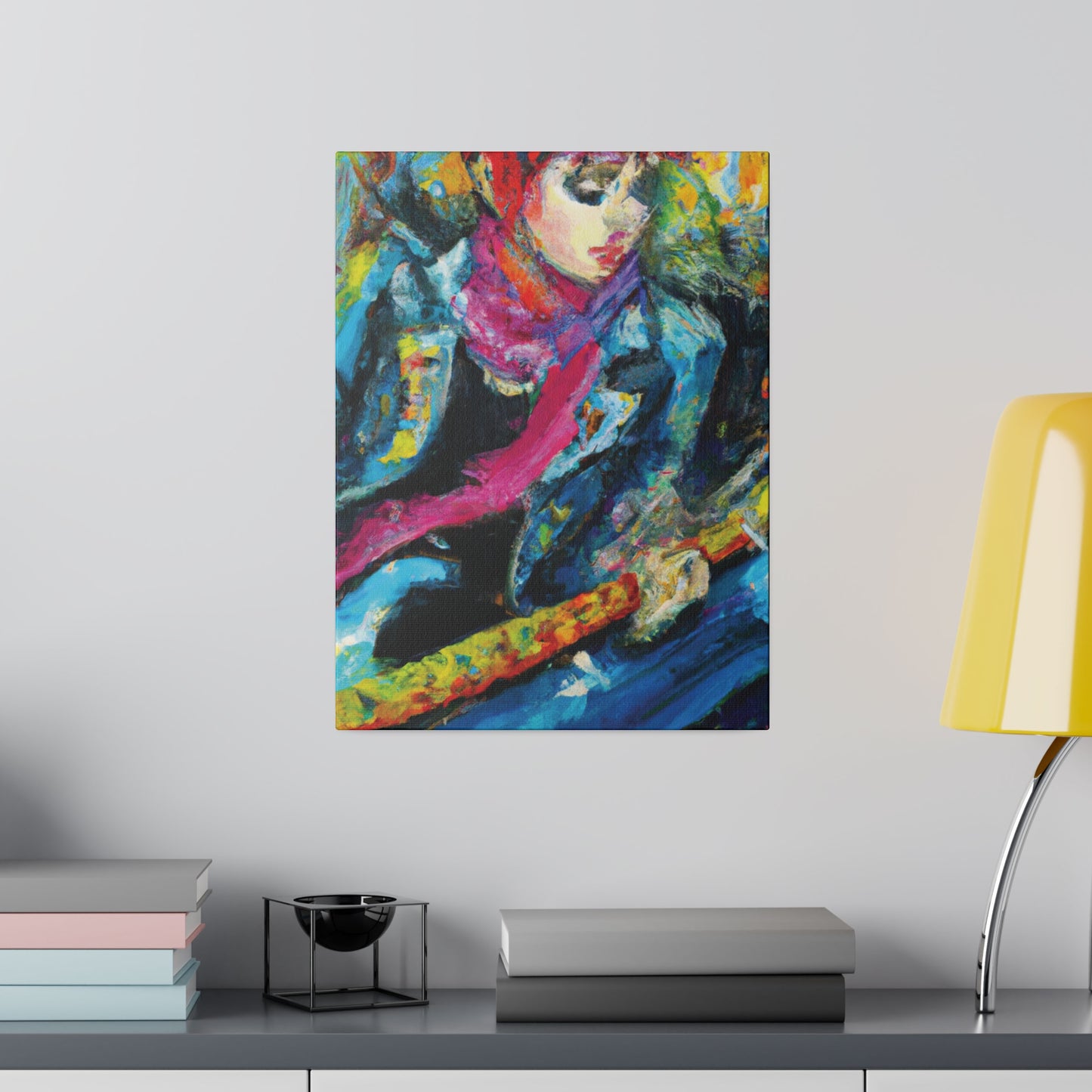 9823X - Rockstar Oil Painting Style Print | Poster | Home Decor | Wall Art | Music Art | Canvas