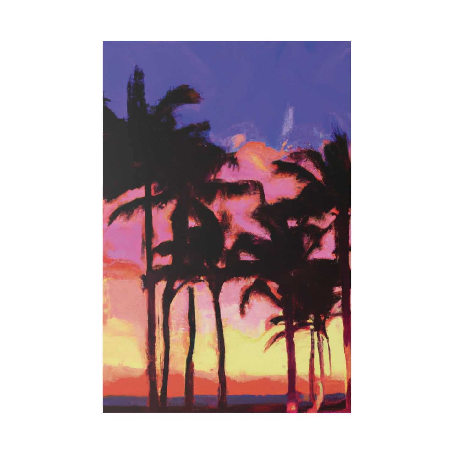 9365H - Miami Beach Sunset Painting Print | Miami | Beach | Sunset | Poster | Home Decor | Wall Art | Canvas
