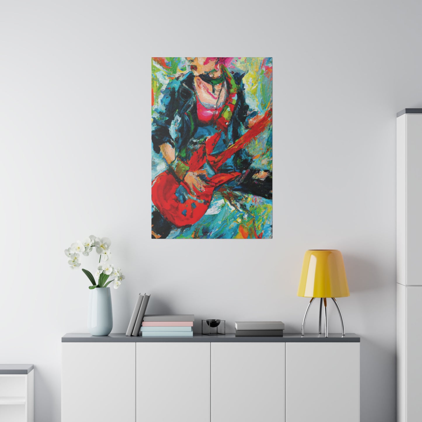 7746Y - Rockstar Oil Painting Style Print | Poster | Home Decor | Wall Art | Music Art | Canvas