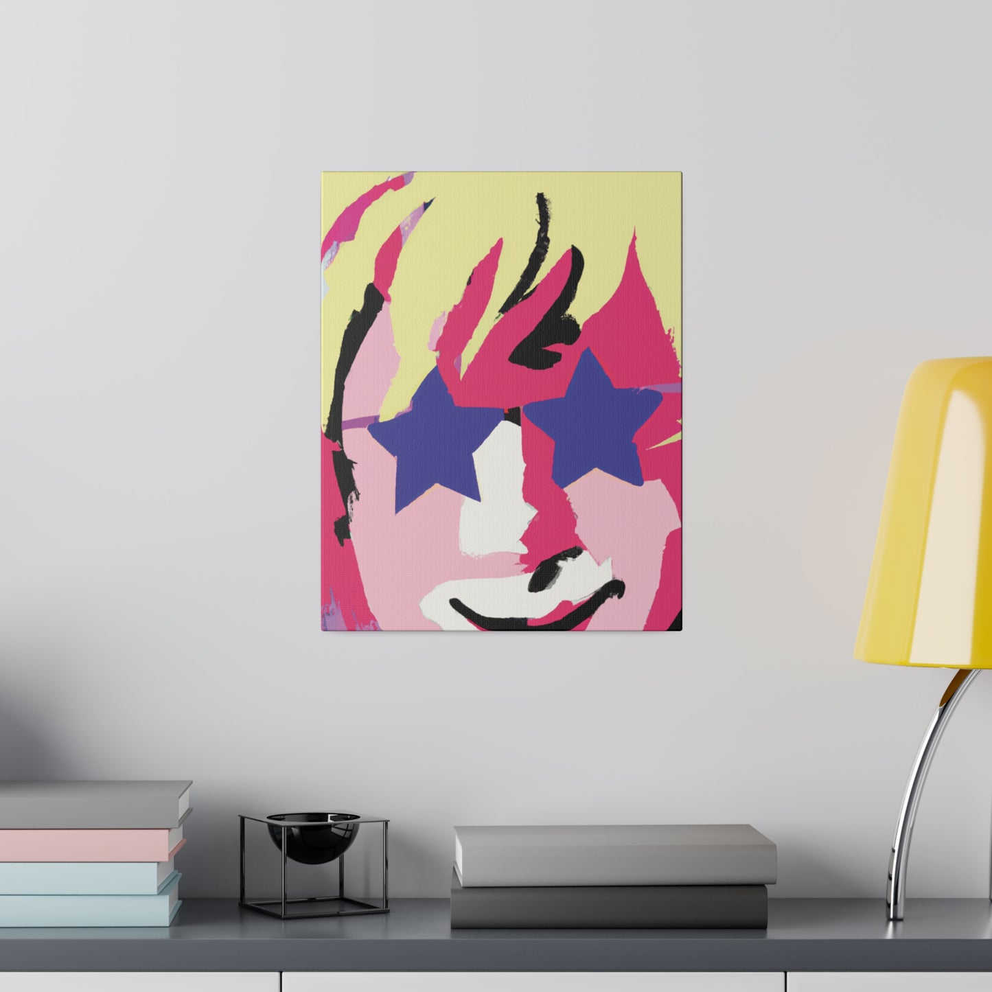 3558K - Rockstar Painting Print | Face | Abstract | Poster | Home Decor | Wall Art | Music Art | Canvas