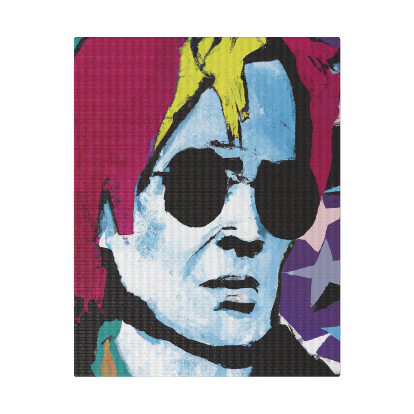 7157H - Rockstar Painting Print | Face | Abstract | Poster | Home Decor | Wall Art | Music Art | Canvas