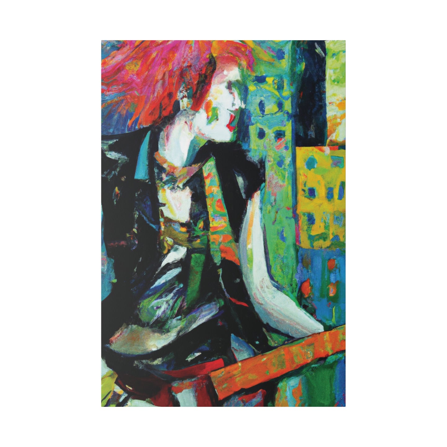 8726V - Rockstar Oil Painting Style Print | Poster | Home Decor | Wall Art | Music Art | Canvas