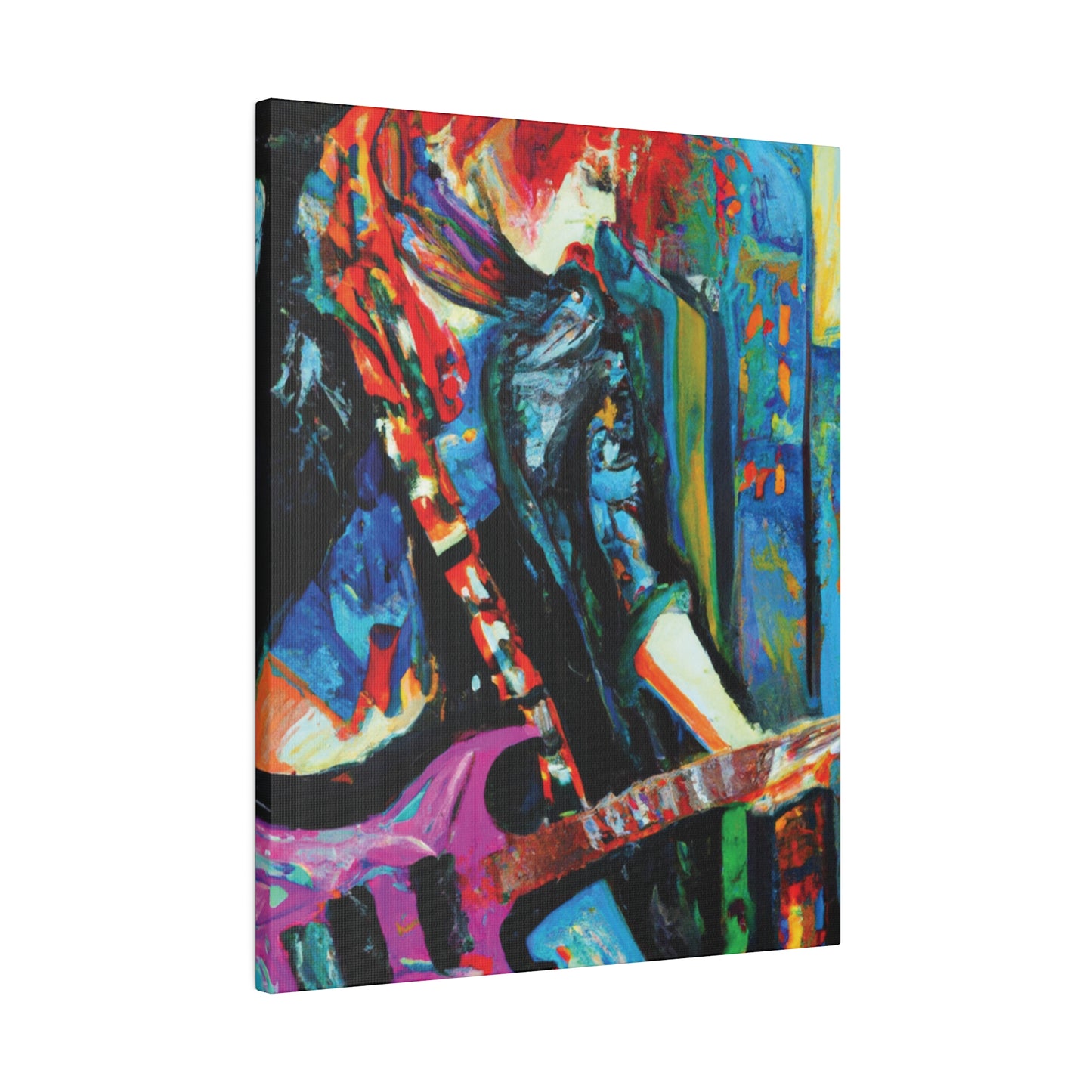 8461D - Rockstar Oil Painting Style Print | Poster | Home Decor | Wall Art | Music Art | Canvas