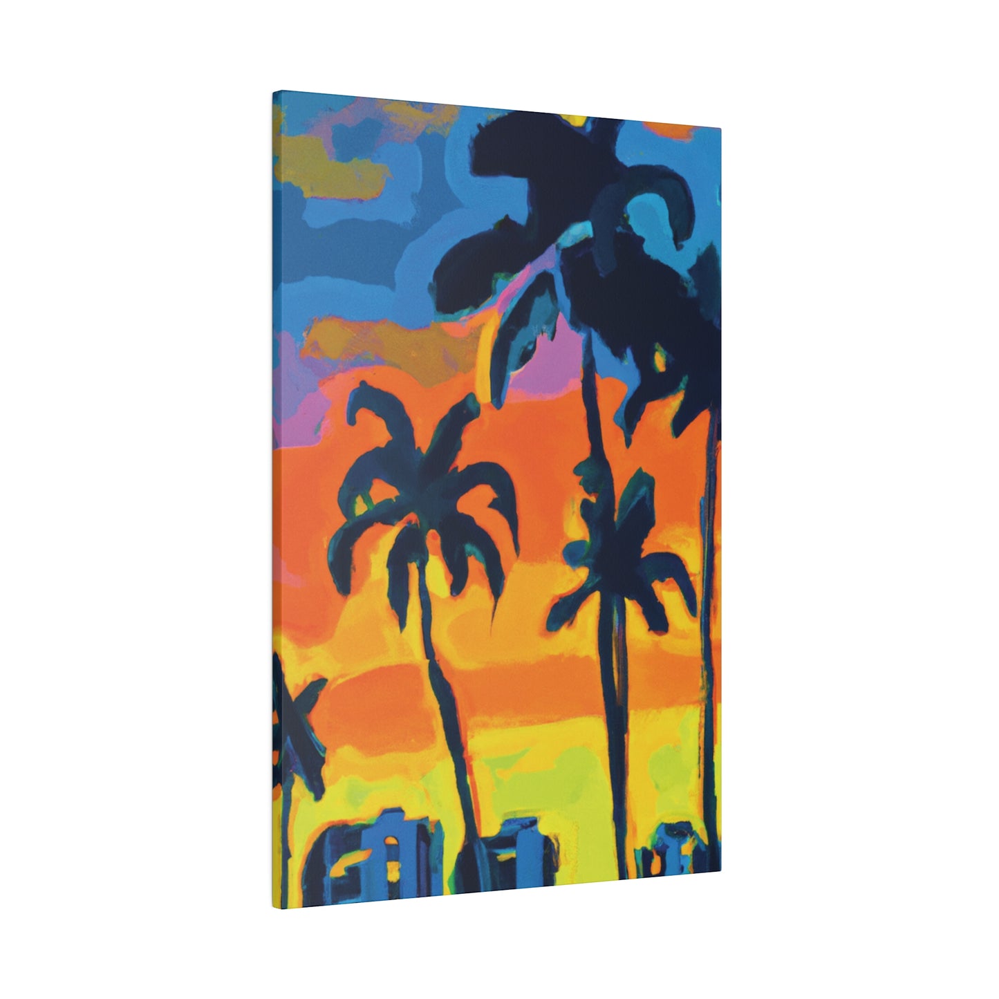 5462R - Miami Beach Sunset Painting Print | Miami | Beach | Sunset | Poster | Home Decor | Wall Art | Canvas