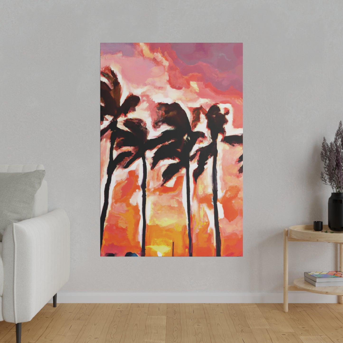 6129V - Miami Beach Sunset Painting Print | Miami | Beach | Sunset | Poster | Home Decor | Wall Art | Canvas