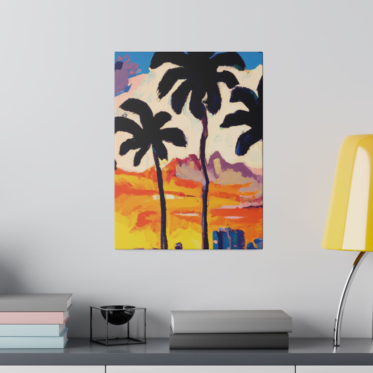 6586K - Miami Beach Sunset Painting Print | Miami | Beach | Sunset | Poster | Home Decor | Wall Art | Canvas