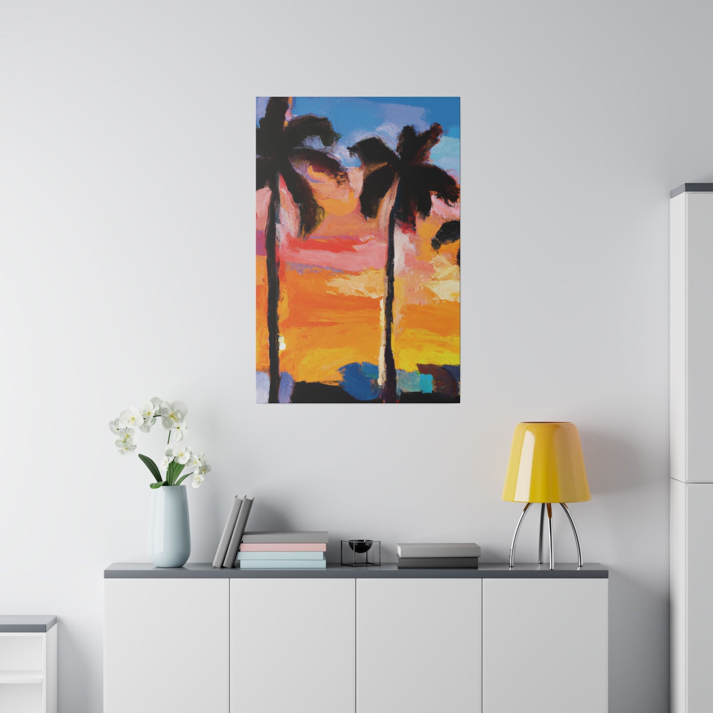 3236E - Miami Beach Sunset Painting Print | Miami | Beach | Sunset | Poster | Home Decor | Wall Art | Canvas