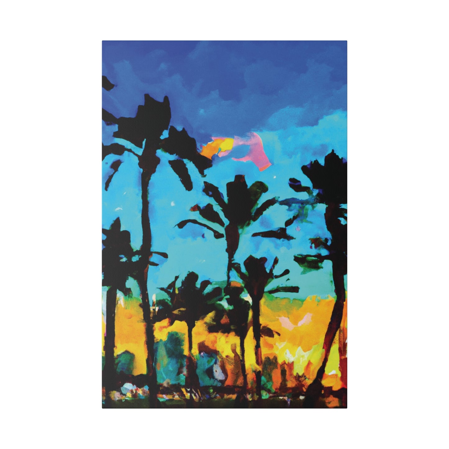 8346V - Miami Beach Sunset Painting Print | Miami | Beach | Sunset | Poster | Home Decor | Wall Art | Canvas